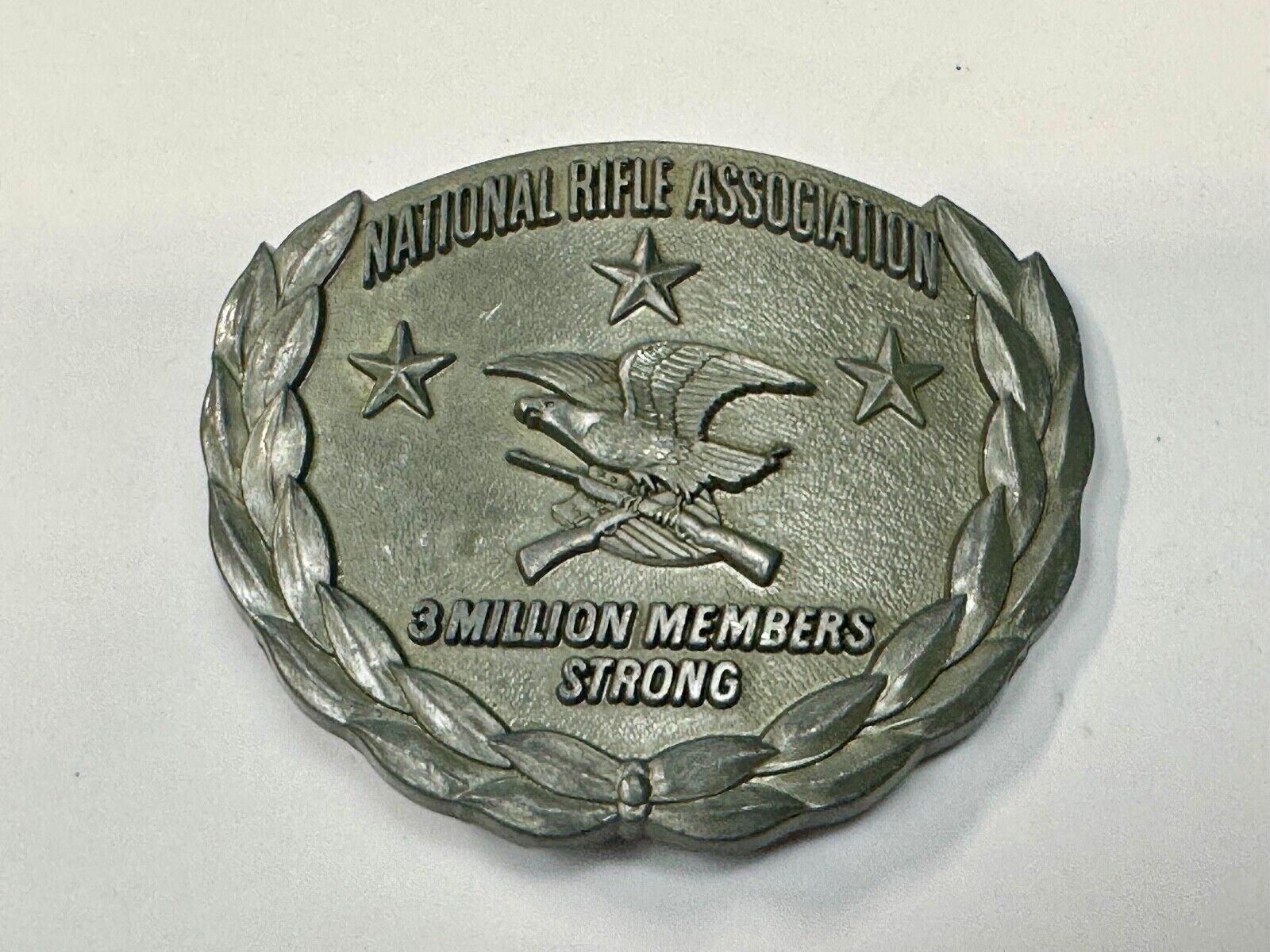 3 Million Members Strong  National Rifle Assn NRA  Membership belt buckle