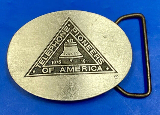 Telephone Pioneer of America Vtg. Telecommunications Commemorative Baron Buckle
