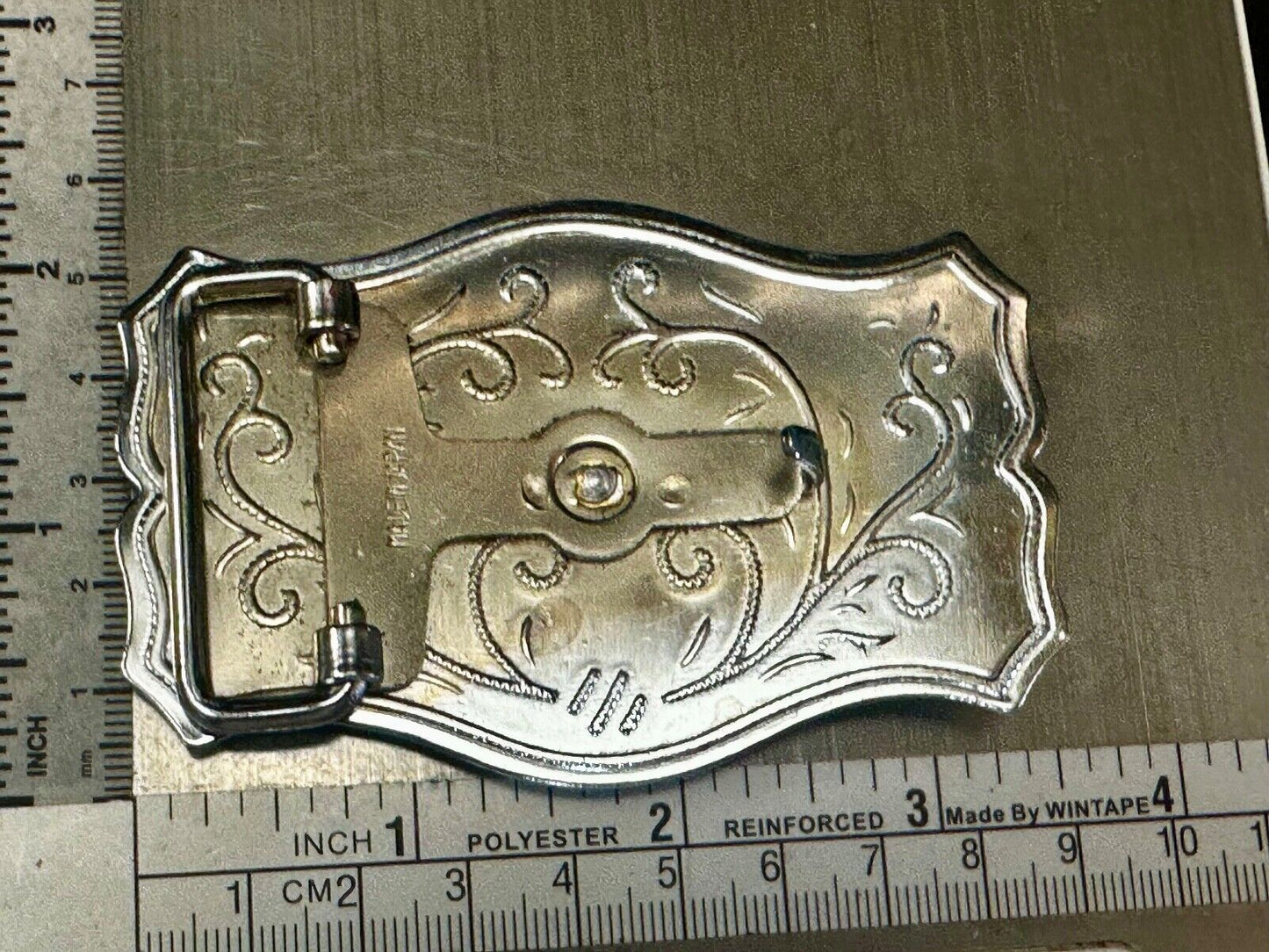 Vintage Cowboy Saddle Bronc western belt buckle Made in Japan
