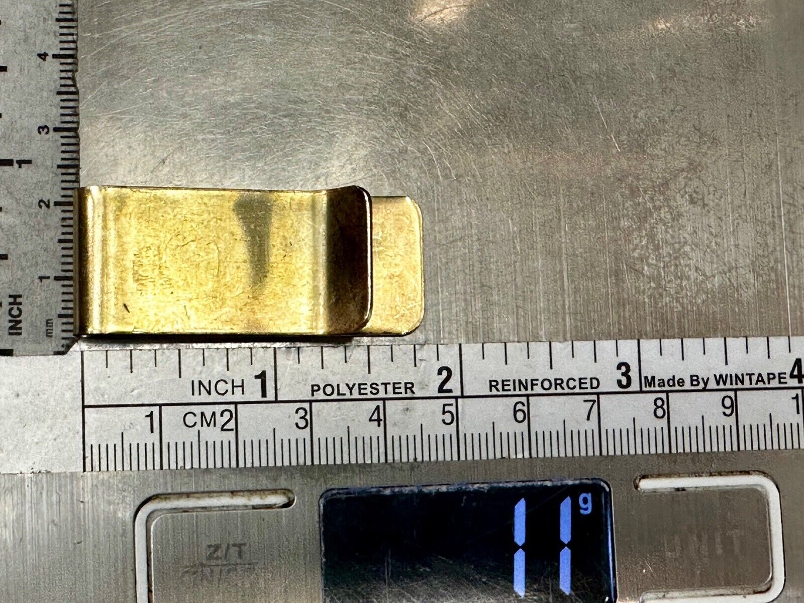 Vintage Gold Tone Dollar Sign $ Bill Holder Old School Money Clip