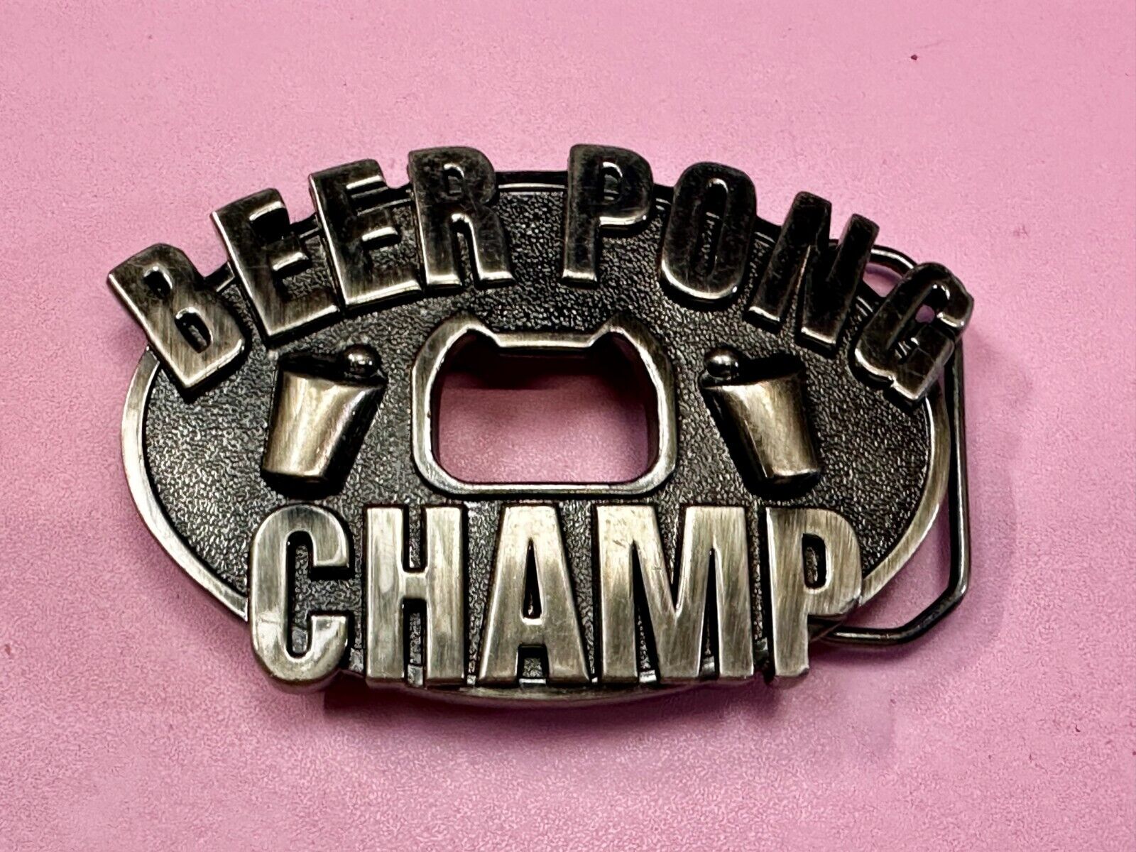 Beer Pong Champ Drunk Drinking Novelty Belt Buckle with Bottle Opener KALAN