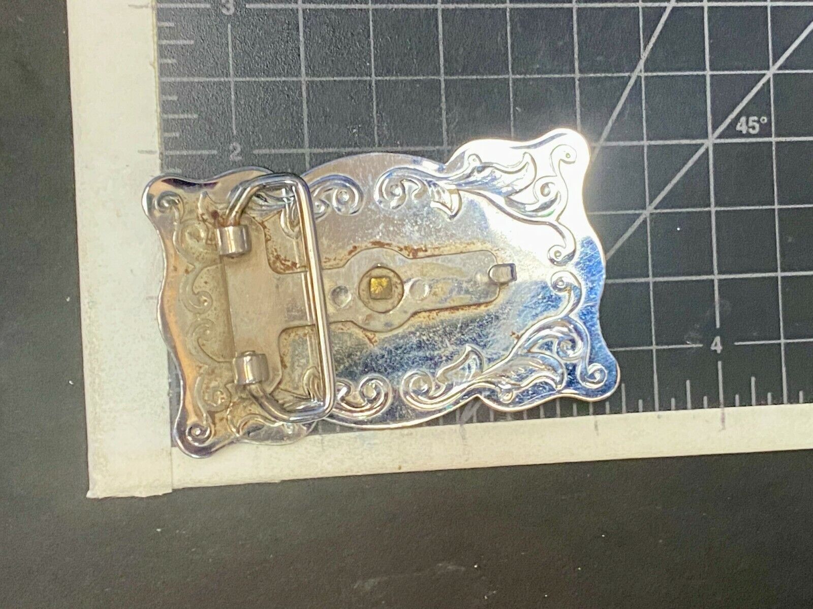 Two Tone Ornate Boarder Horse Head Western Rodeo Cowgirl Cowboys Belt Buckle