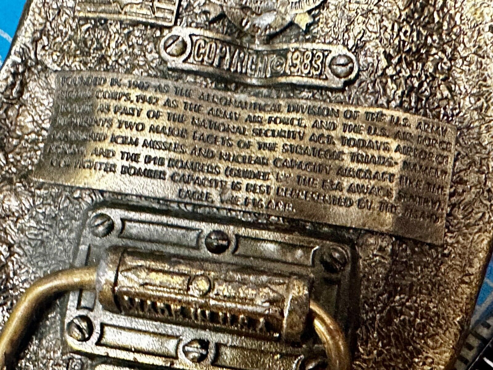 USAF Air Force Air Superiority Vintage 1989 The Great American Belt Buckle Co