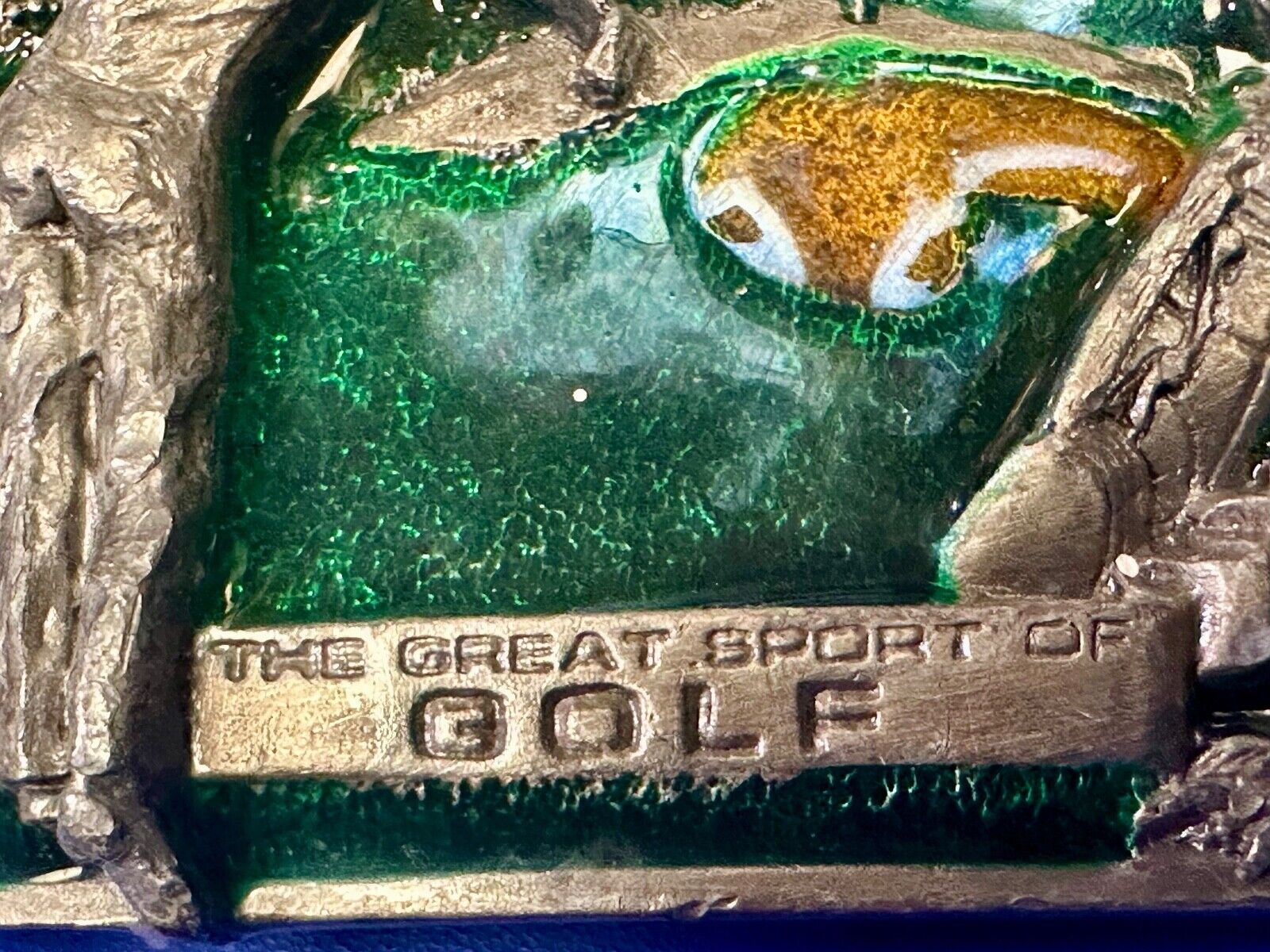 The Great Sport of Golf belt buckle - ball to the green course par handicap L-86