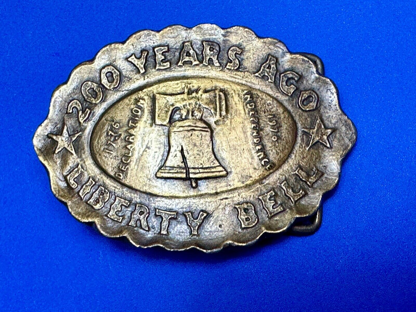 200 years ago Liberty bell commemorative patriotic belt buckle