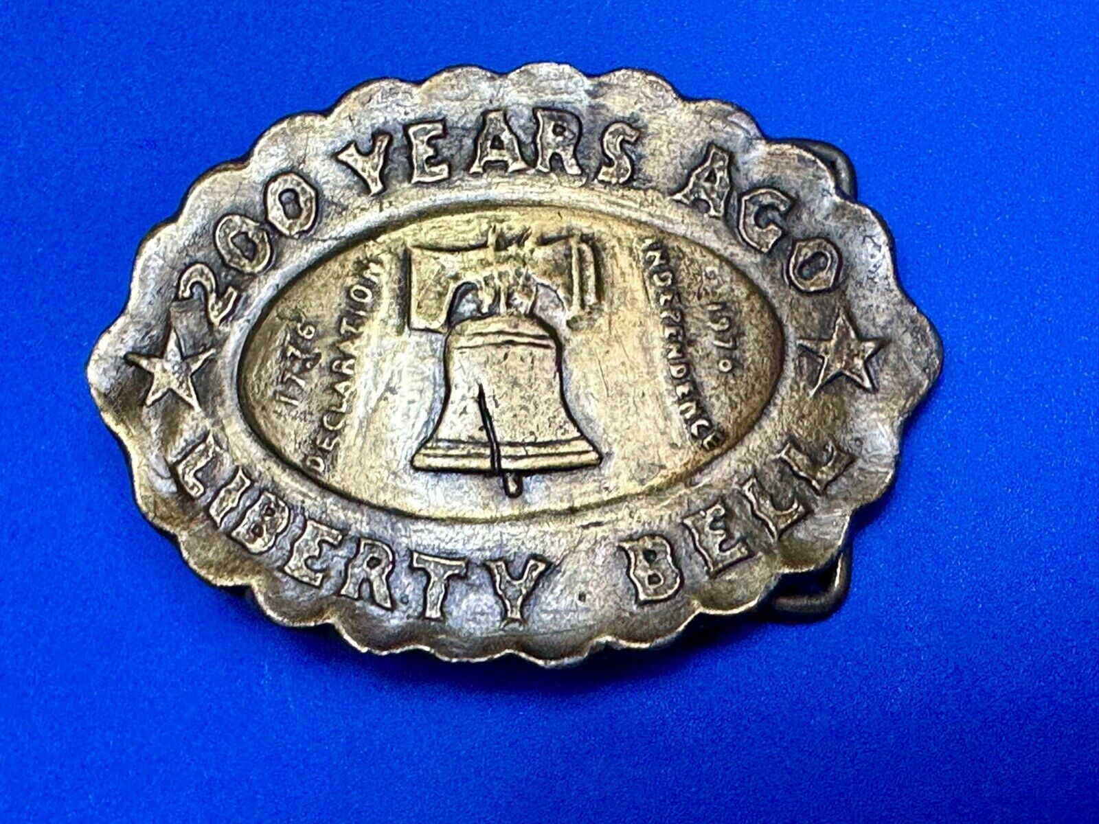 200 years ago Liberty bell commemorative patriotic belt buckle