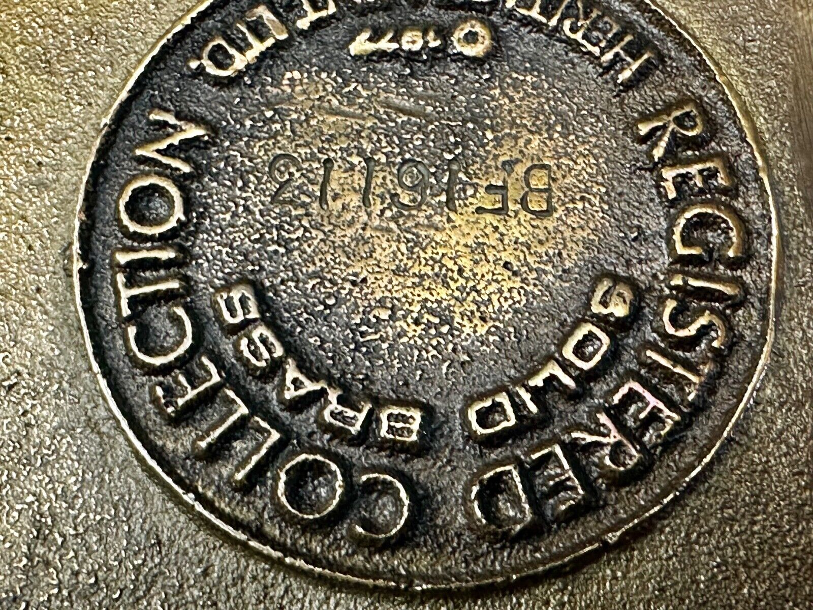 The Great State of Texas Lone Star State Solid Brass 1970s Belt Buckle