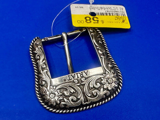 Ariat 2007 Ranger Style Detailed Flower Swirl Rope Outlined Belt Buckle