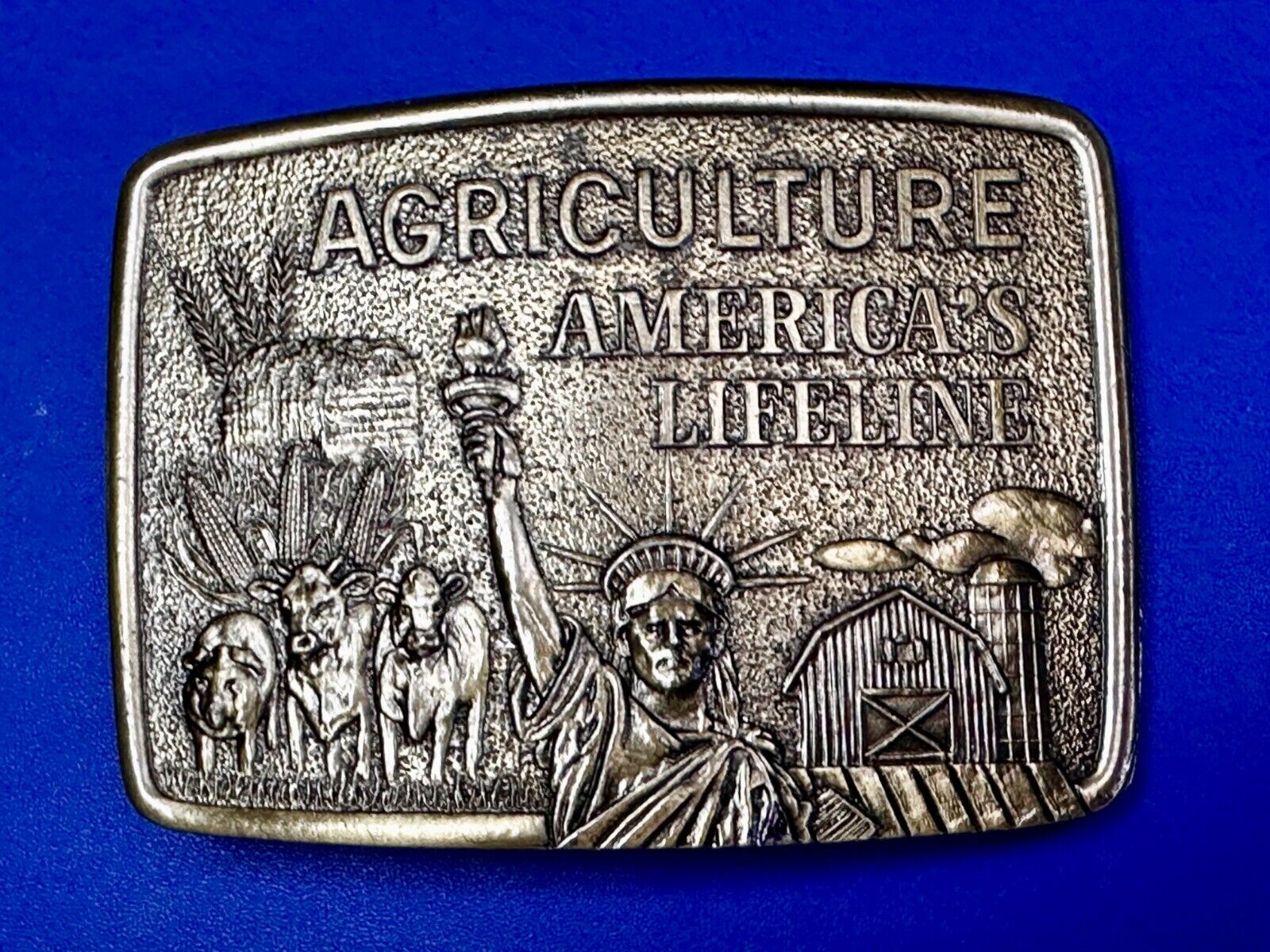 Agriculture America's Lifeline Farming - Statue of Liberty Limited Belt Buckle