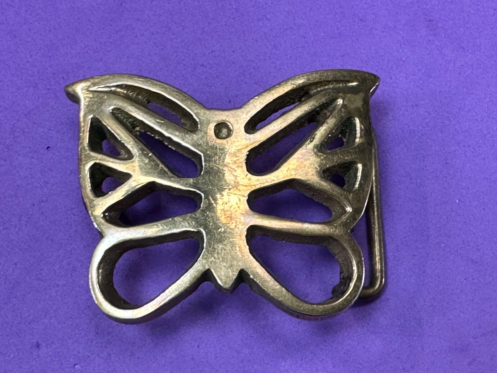 2" Butterfly Boho Hippie solid brass vintage Cutout belt buckle