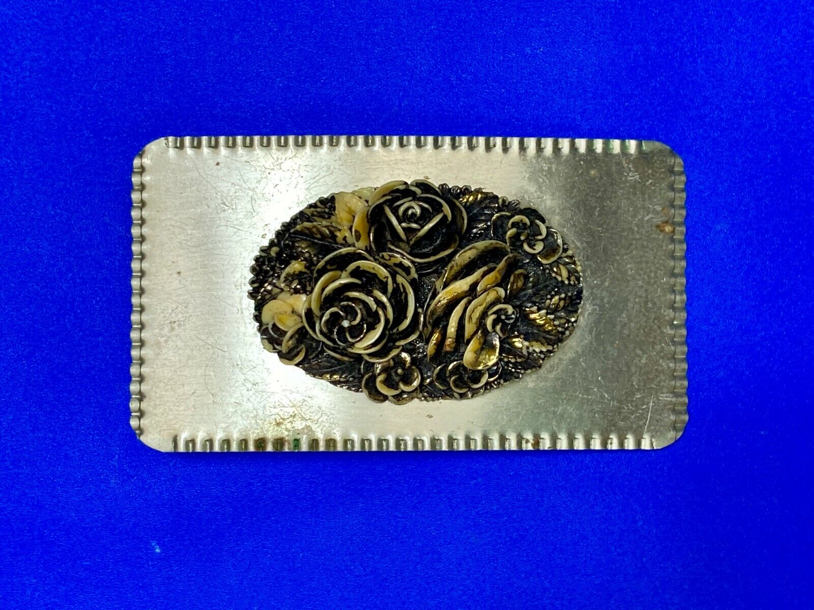 Antique Flower Theme Belt Buckle To Repair!