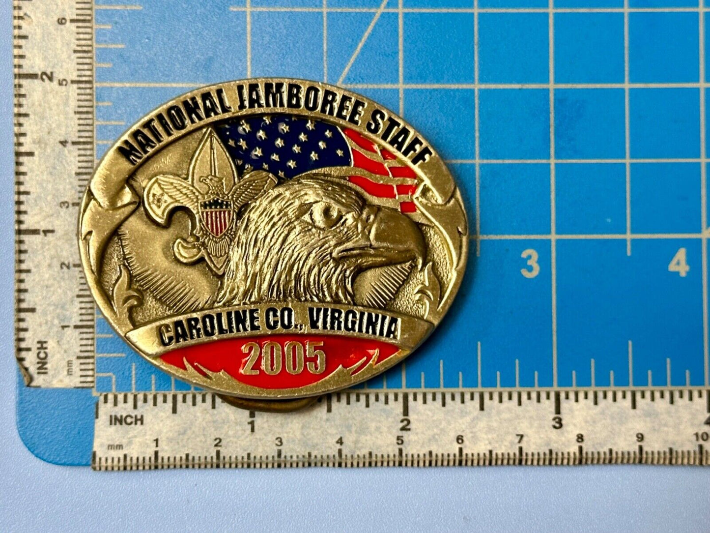 2005 BSA National Scout Jamboree STAFF Caroline County of Virginia Belt Buckle