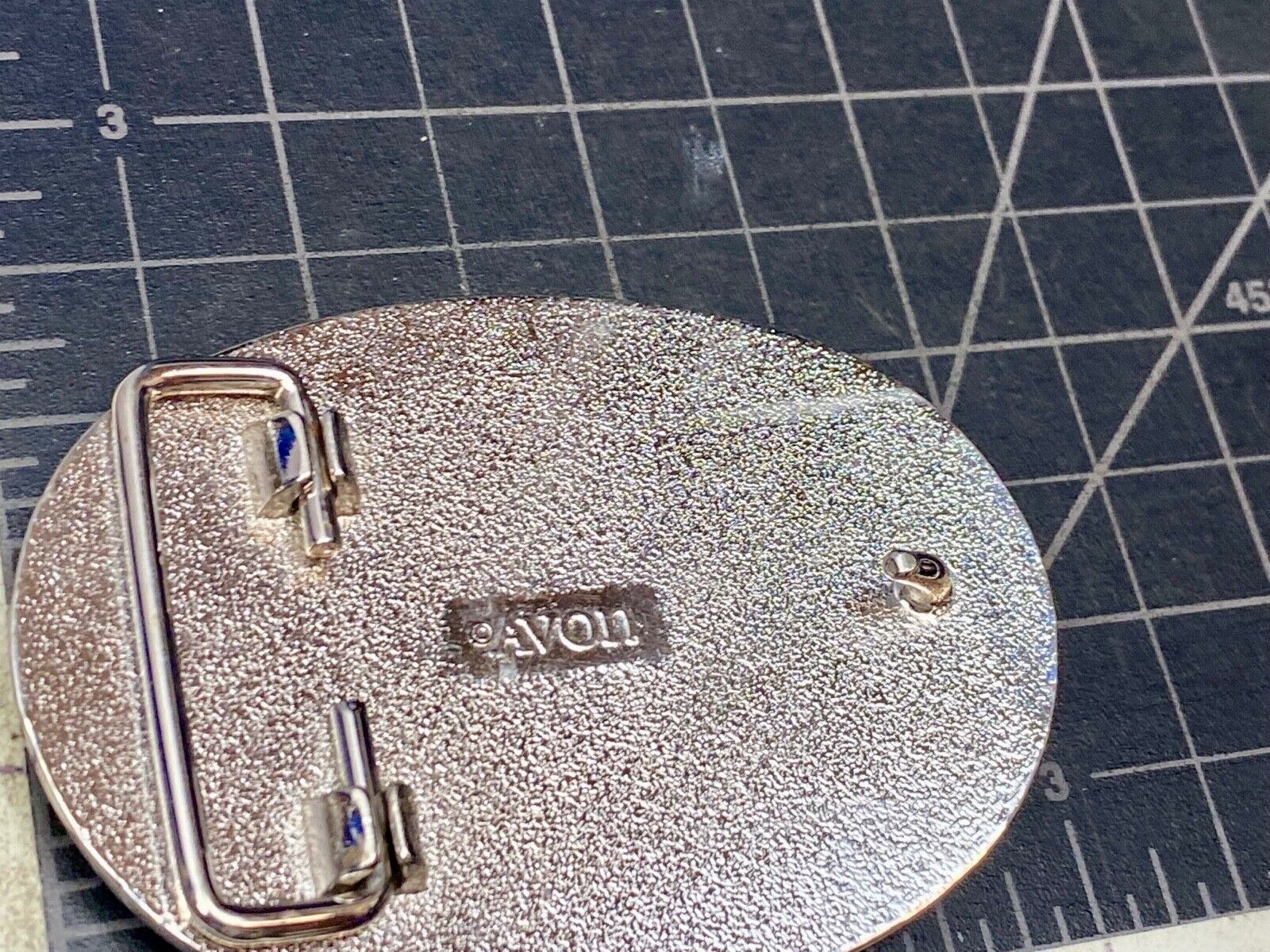 Vintage Avon Silver Tone Rodeo Cowboy Horse Saddle Western Belt Buckle (Q-2)
