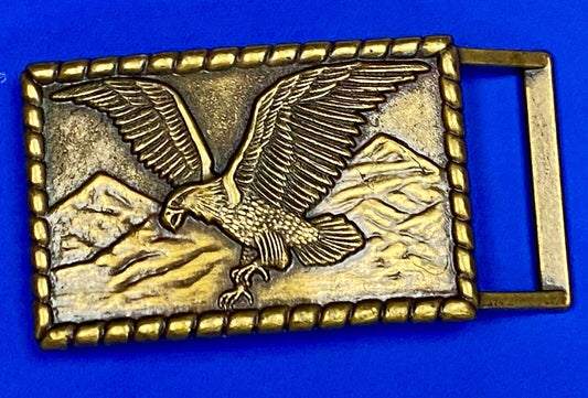 Vintage Eagle Belt Buckle American Americana Usa Biker Mountains Classic