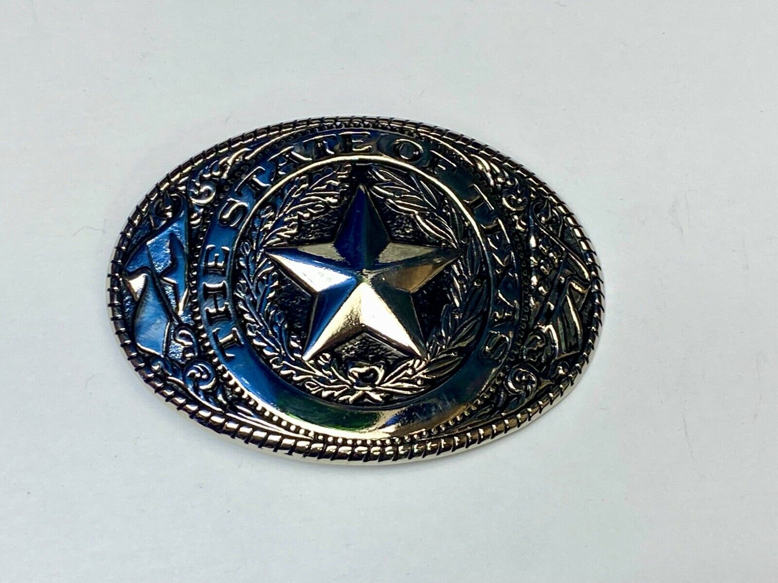 The Great State Of Tx Pride Patriotic Texas Star Flag Ornate Western Belt Buckle