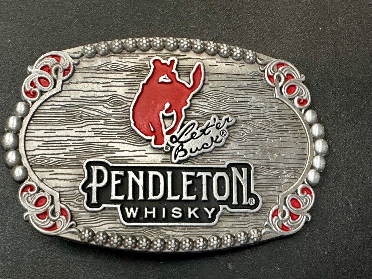 2023 Pendleton Whisky Let'er Buck Montana Silversmith Rodeo Cowboys Belt Buckle