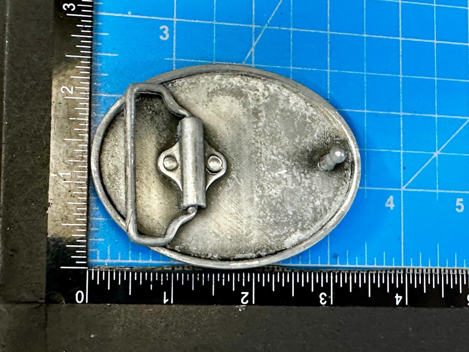 Two Horse Head's Red Color Enameled Western Cowboy's Belt Buckle