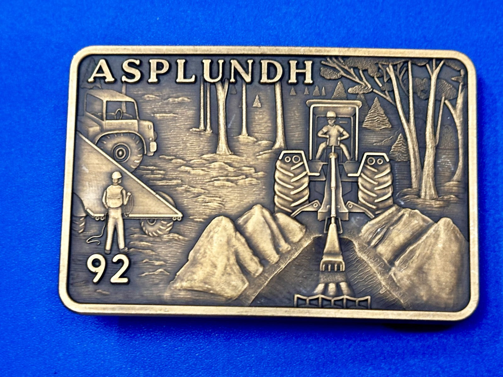 Asplundh Safety Excellence Award 1992 Limited Edition Gold Color Belt Buckle