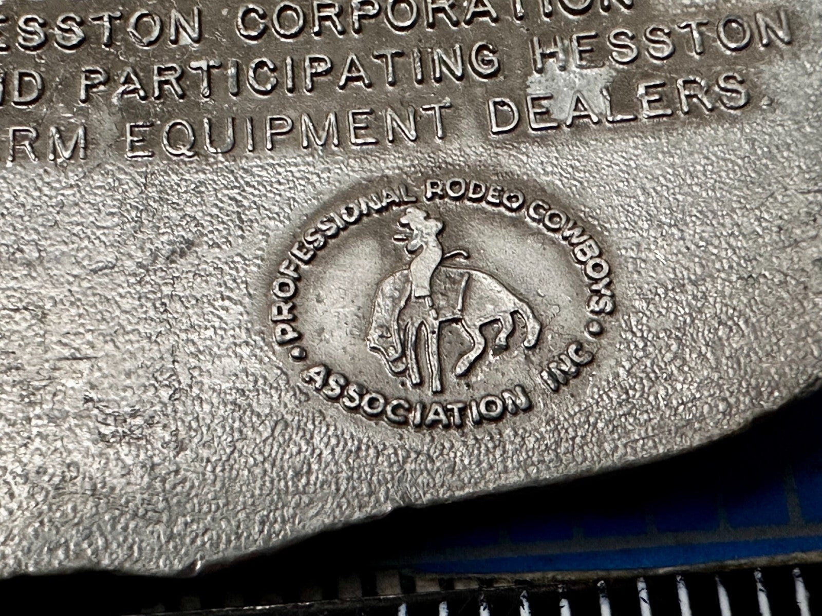 1983 Hesston NFR National Finals Rodeo Cowboys 25th aniversary Belt Buckle