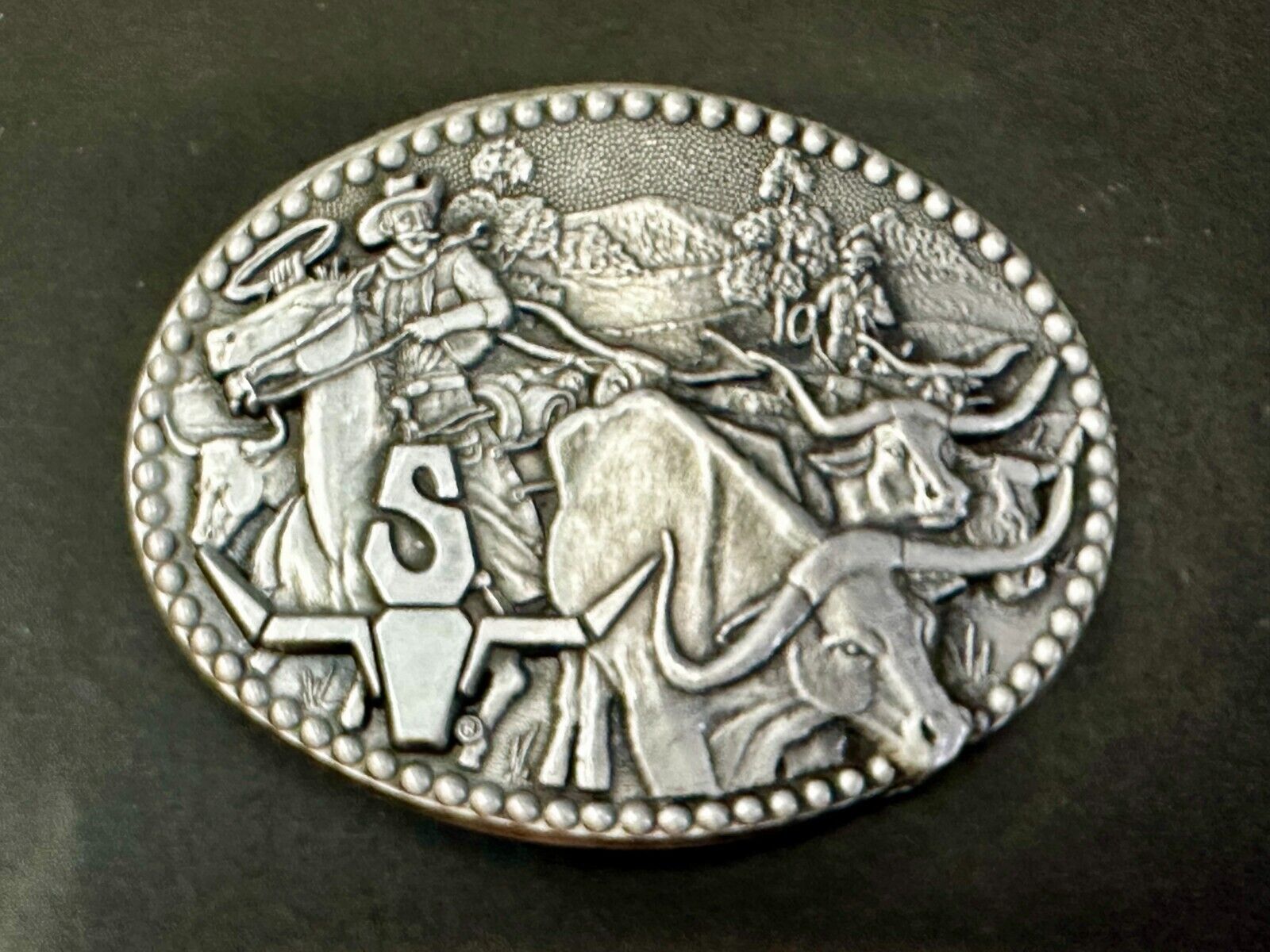 Award Design Medals Zee Series Longhorn Cattle Drive Cowboy Western Belt Buckle!
