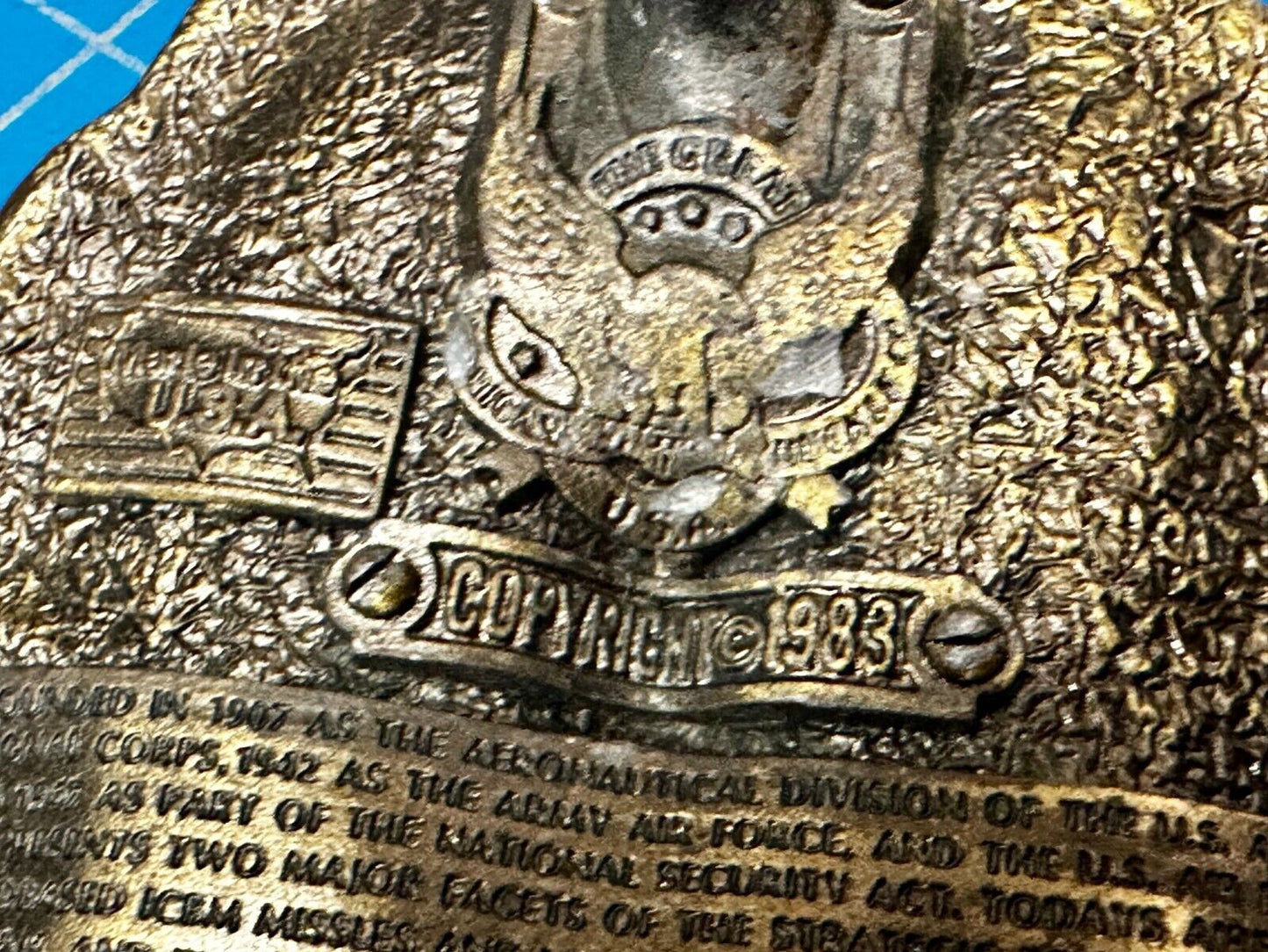 USAF Air Force Air Superiority Vintage 1989 The Great American Belt Buckle Co
