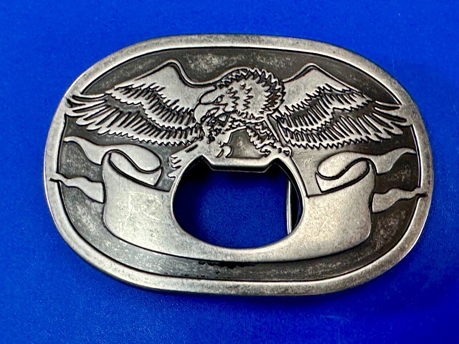 American Bald Eagle and Award Ribbon Belt Buckle and Bottle Oponer