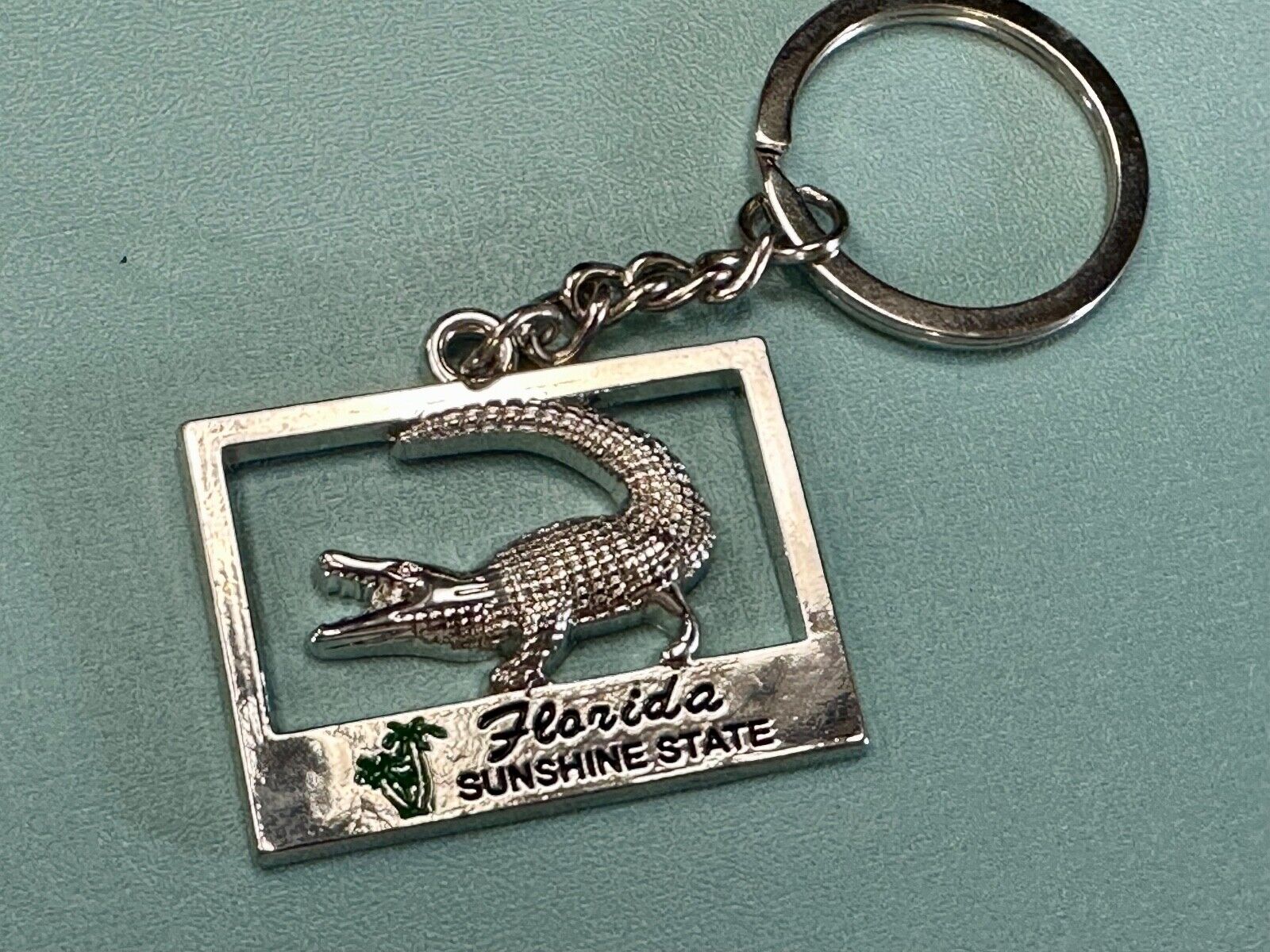 Alligator, Florida,  The Sunshine State souvenir Keychain - Key Ring Chain