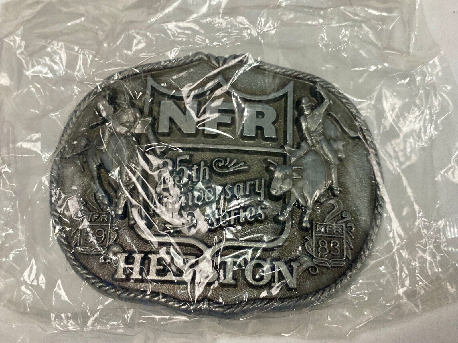 1983 Nos 25Th Anniversary 1St Edition National Finals Rodeo Nfr Belt Buckle 