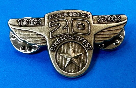 BikeToberfest 20 year Celebration 2003 Harley Davidson Motorcycles Pin