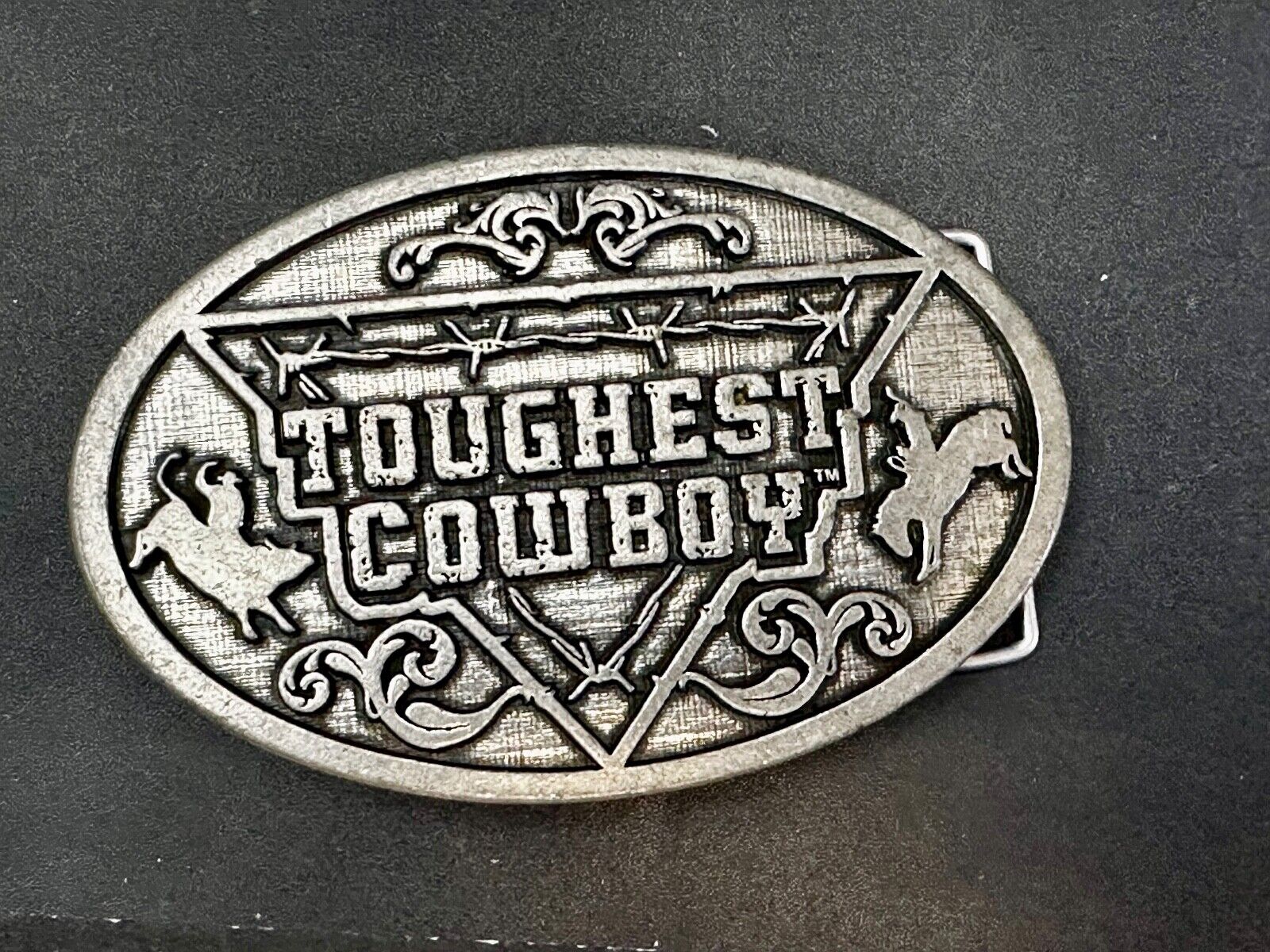 Toughest Cowboy Radio TV Show Commemorative Silver Tone 2007 Belt Buckle