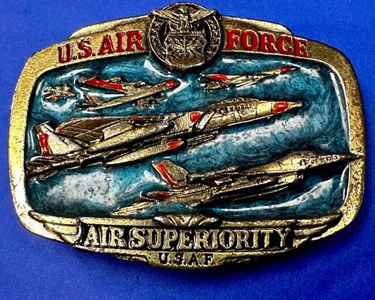 USAF Air Force Air Superiority Vintage 1989 The Great American Belt Buckle Co
