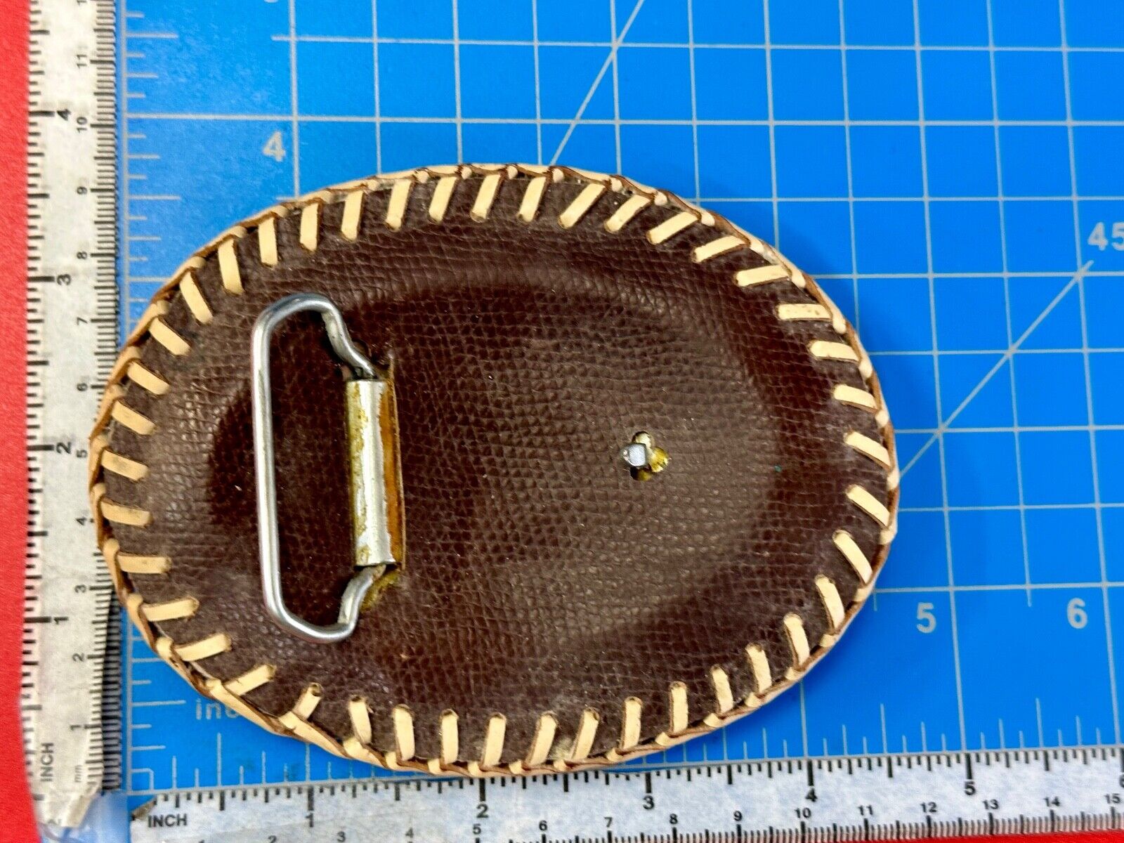 Banjo Country Music Bluegrass Pickers Gorgeous Snake Skin Vintage Belt Buckle