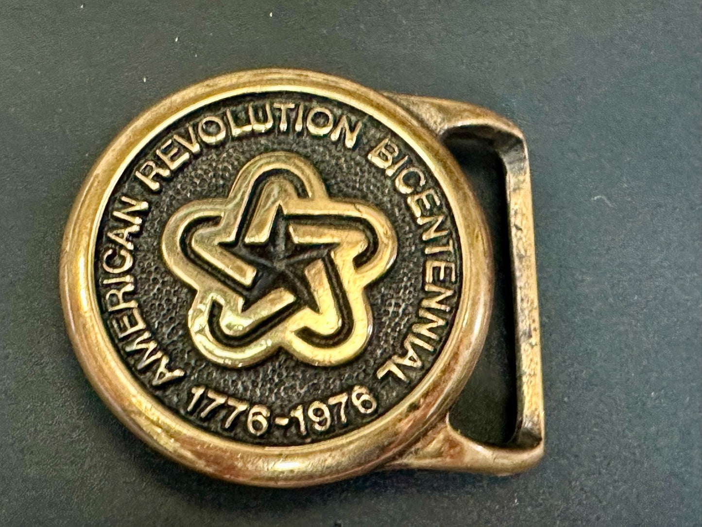 American Bicentennial Revolution Tough Taylor Music Solid Brass Belt Buckle