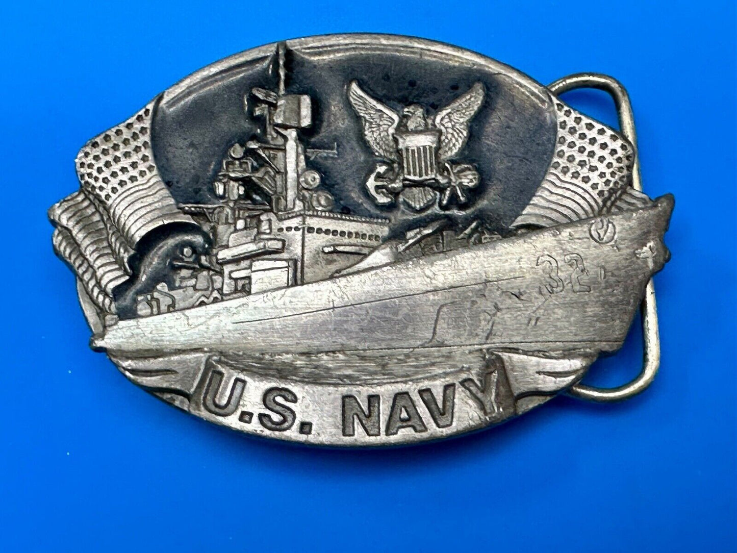 United States NAVY , Not a job, An Adventure! 1981 Bergamot Belt Buckle