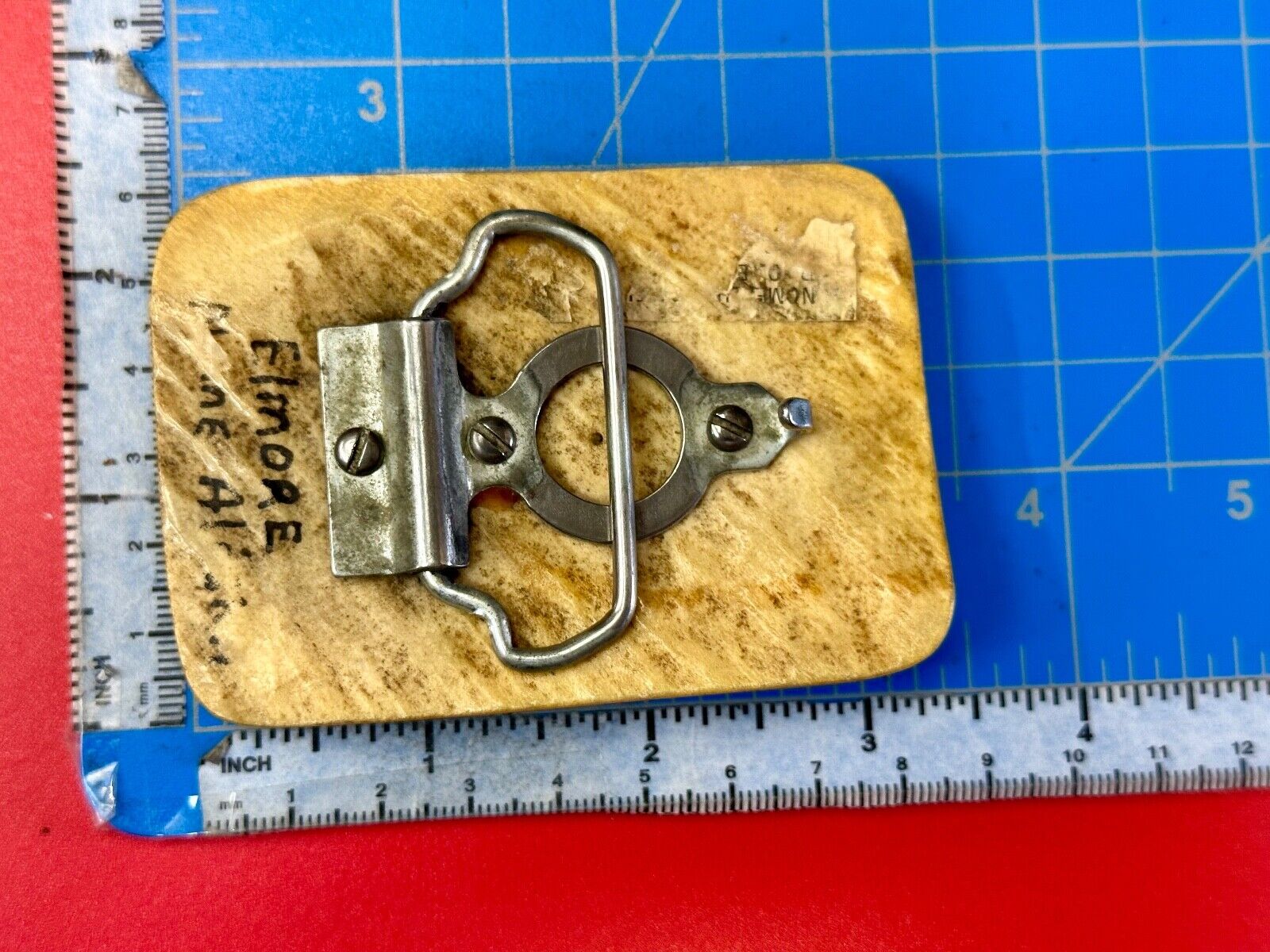 Trout Fish - vintage Native American Indian ART belt buckle - Elemore Alaska