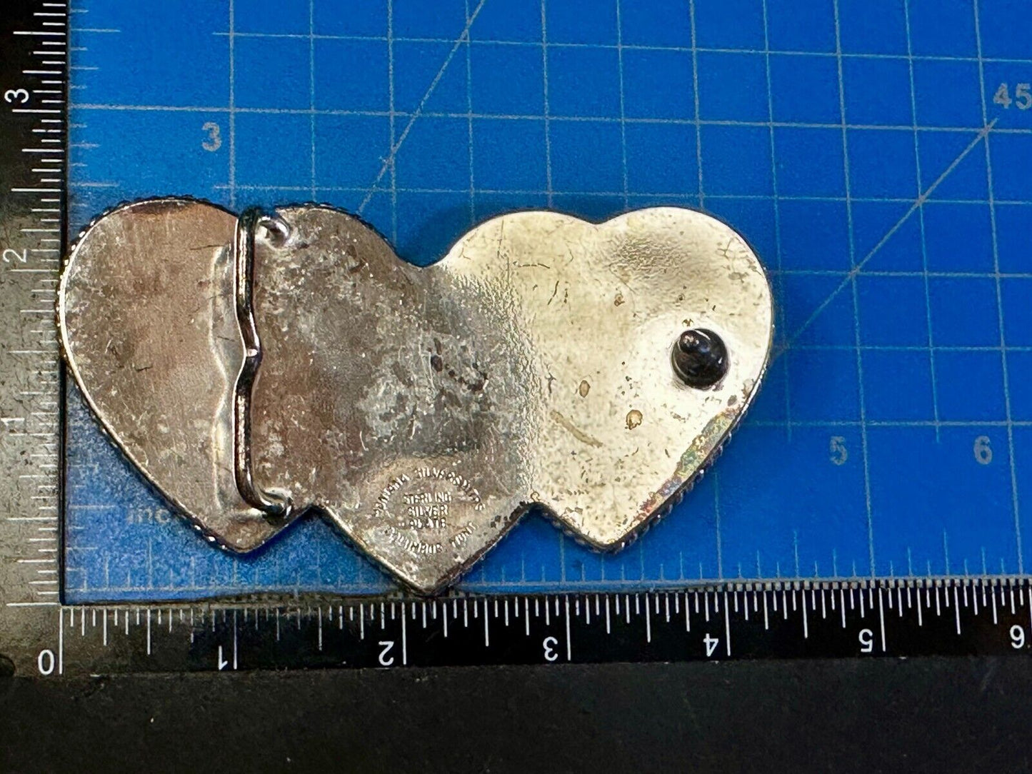 Three Triple Hearts With Initial Letter D Montana Silversmiths Belt Buckle