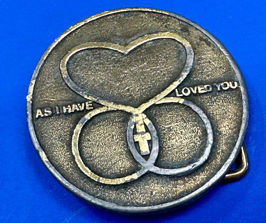 As I Have Love You Marriage Encounter Wife Husband Religious Symbol Belt Buckle