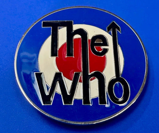The Who Iconic Band Belt Buckle 2005 Bravado Merchandising Logo Oval Painted
