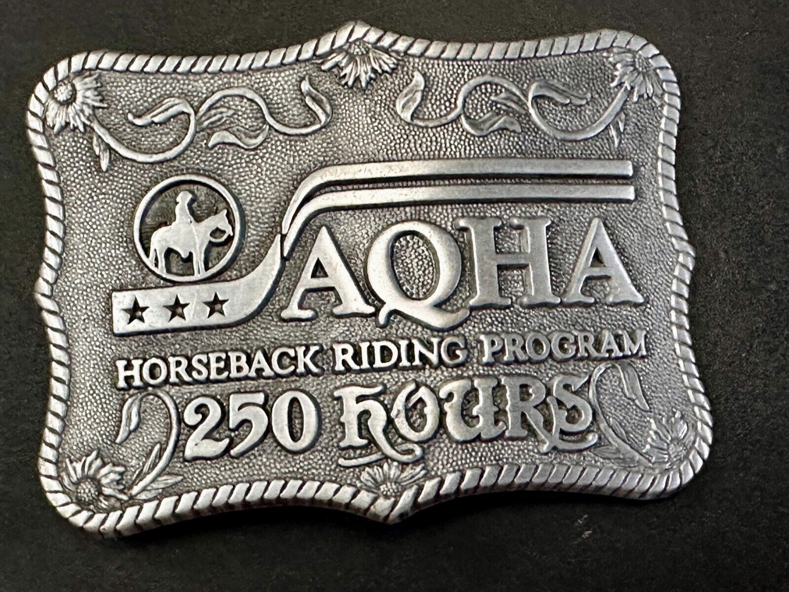AQHA Horseback Riding Program 250 hours Award Belt Buckle by Quarterhorse