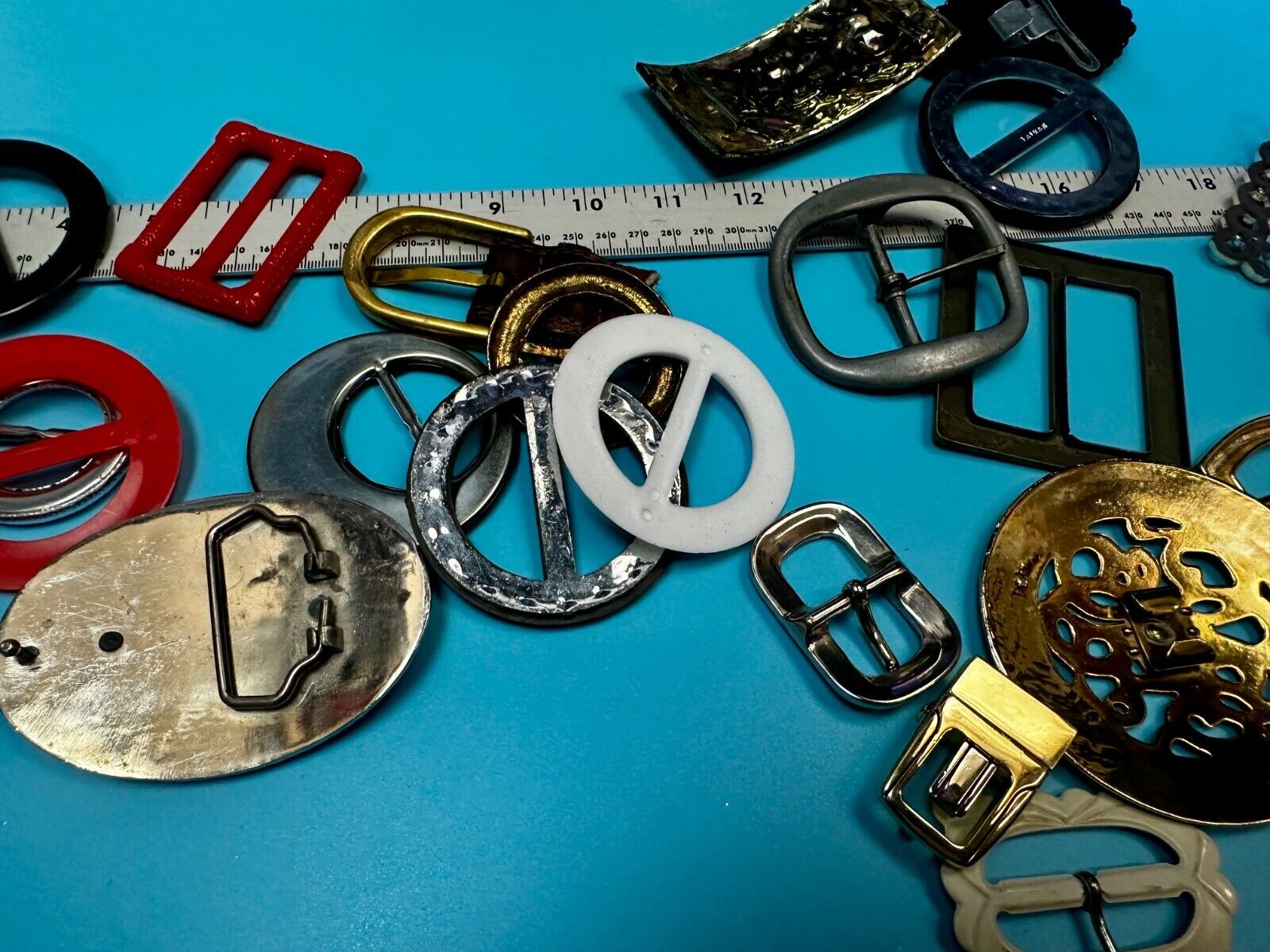 23 Vintage to Modern Scarf Slides Belt buckles -  Lot, Grab Bag - Resale Gifts!