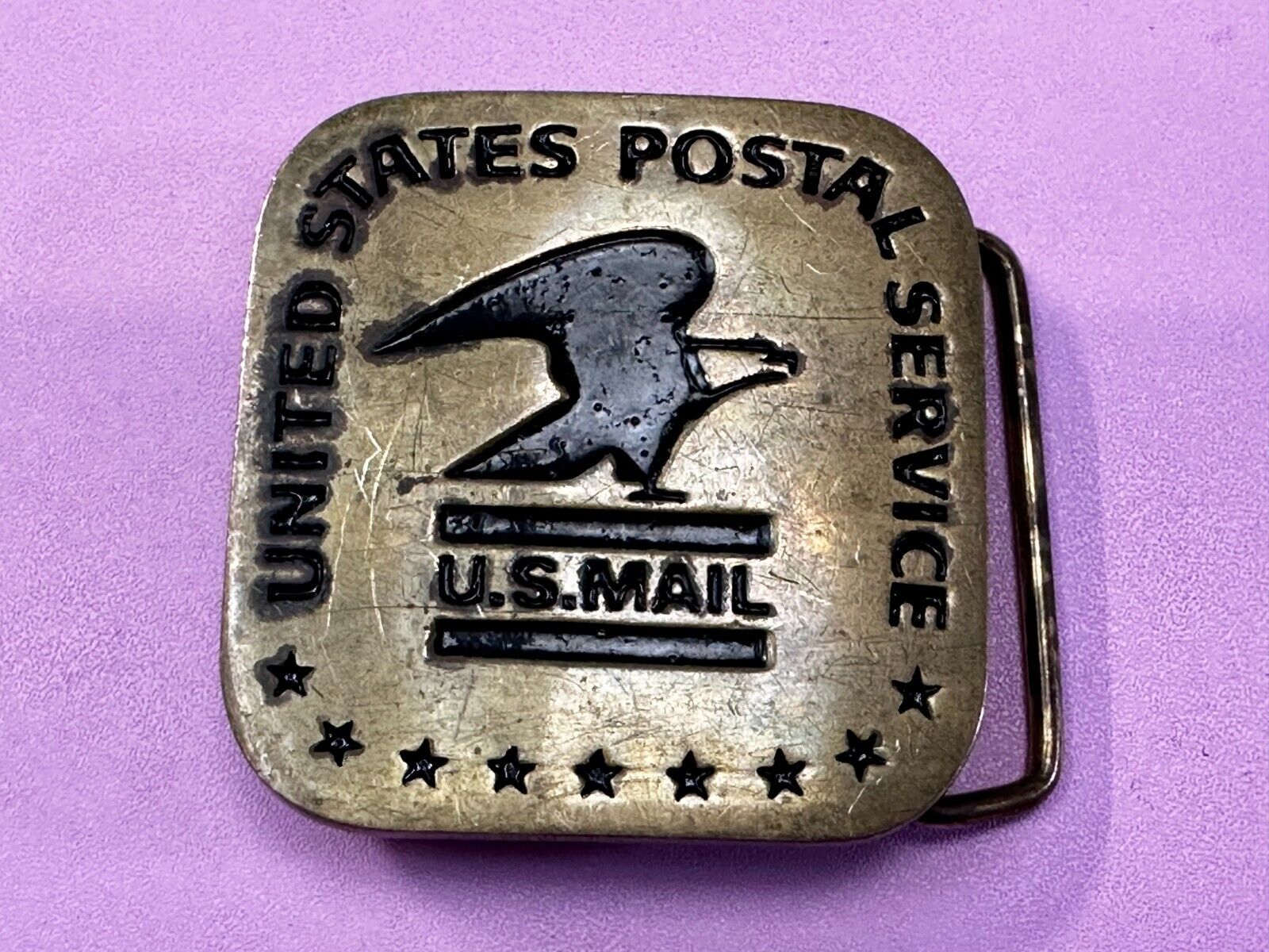 USPS United States Postal Service U.S Mail Solid Brass Belt Buckle by Baron BBB
