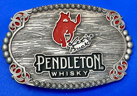 2023 Pendleton Whisky Let'er Buck Montana Silversmith Rodeo Cowboys Belt Buckle