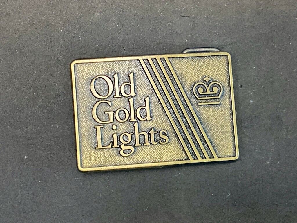 Vintage 1970S ***Old Gold Lights*** Cigarettes Tobacco Advertising Belt Buckle