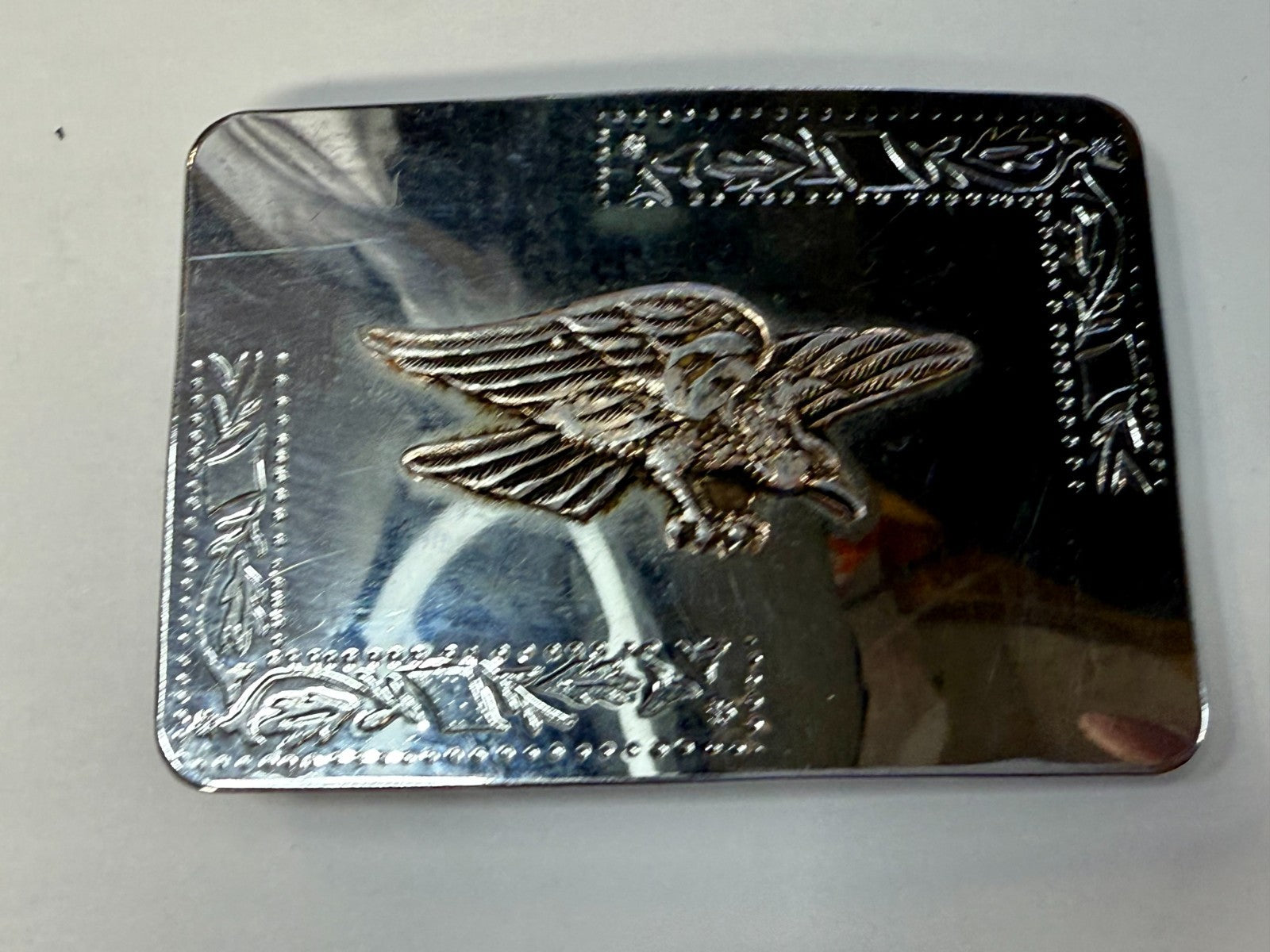 American Eagle Flying Diving Hunting Two Tone Mirrored Western Style Belt Buckle