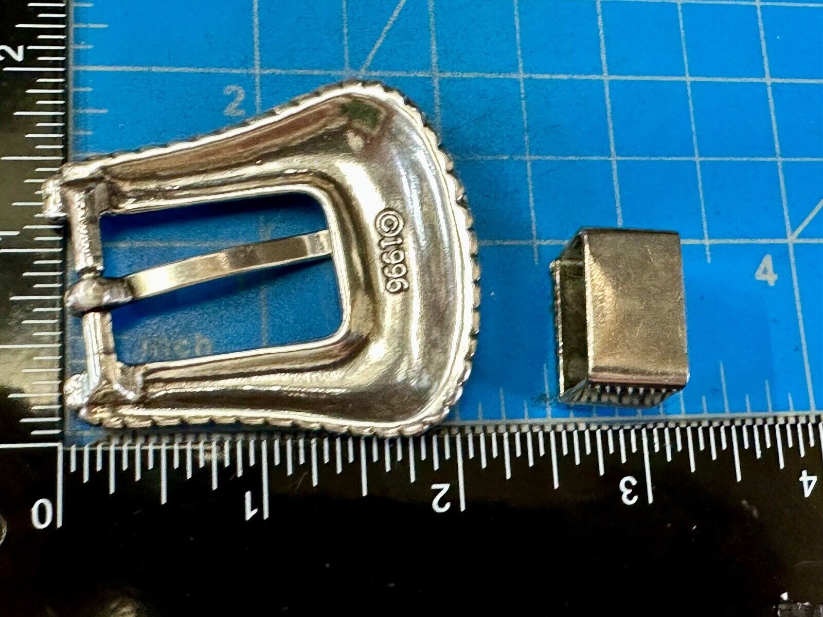 Two piece Ranger Set vintage 1996 silver tone buckle and keeper