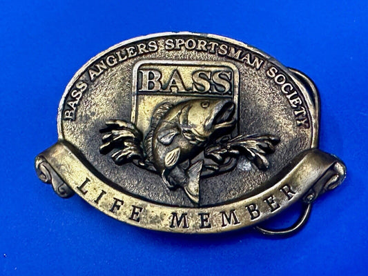 BASS Anglers Sportsman Society Fishing RARE Bergamot Commemorative belt buckle