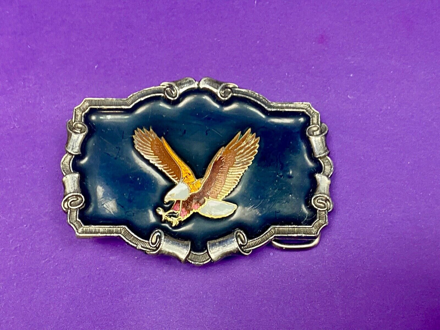 Amazing - Hunting Diving Flying American Eagle Belt Buckle - Vintage 1979 Studio