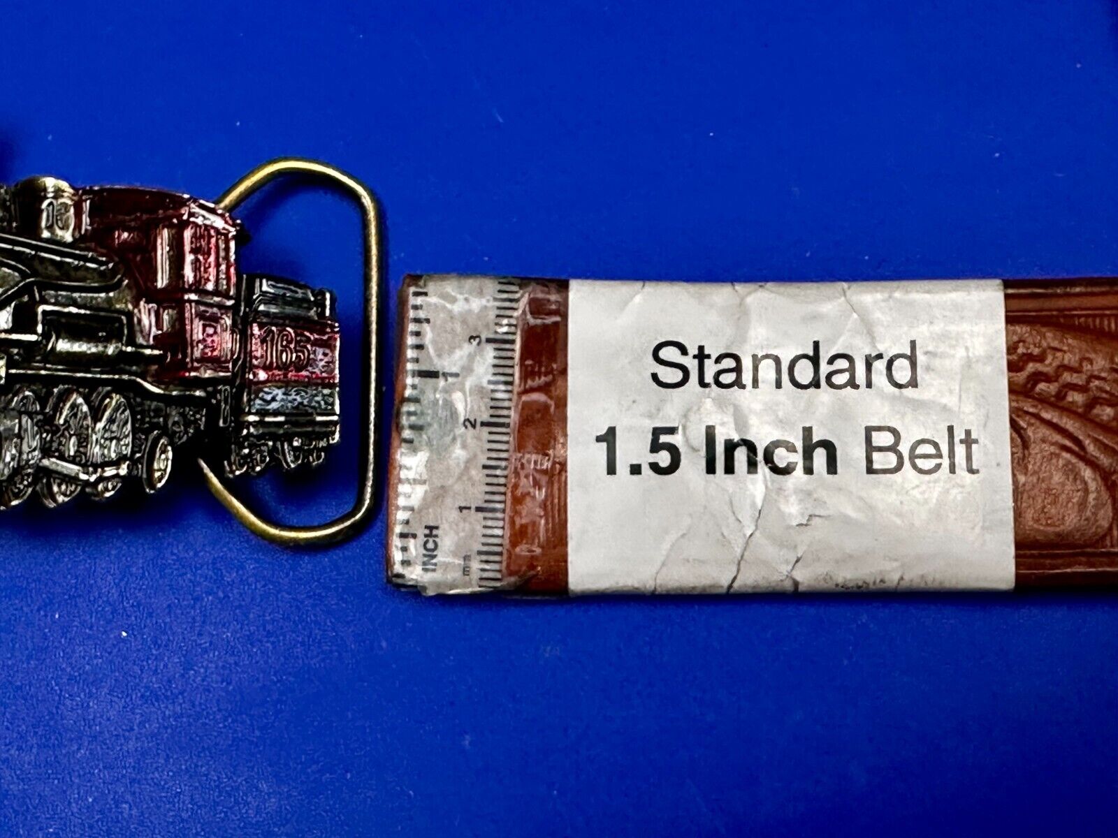 165 Red Locomotive RailRoad Train Vtg. 1981 The Great American Belt Buckle Co