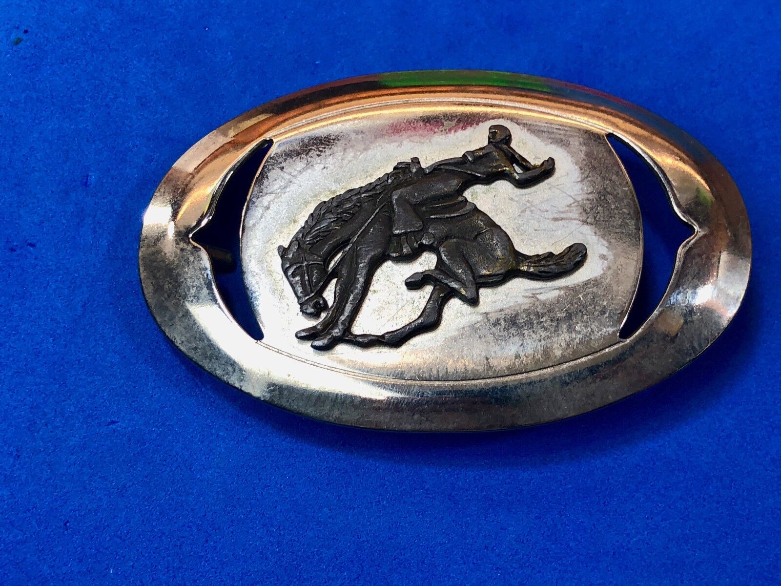 Vintage? Rodeo cowboy riding bull,  bucking bronco Belt Buckle 