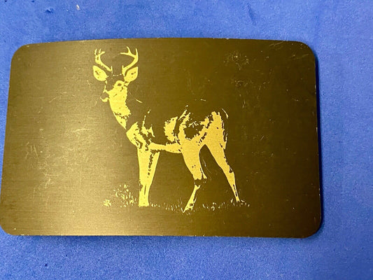 Vintage Artisan Artist drawing of deer buckle belt buckle 